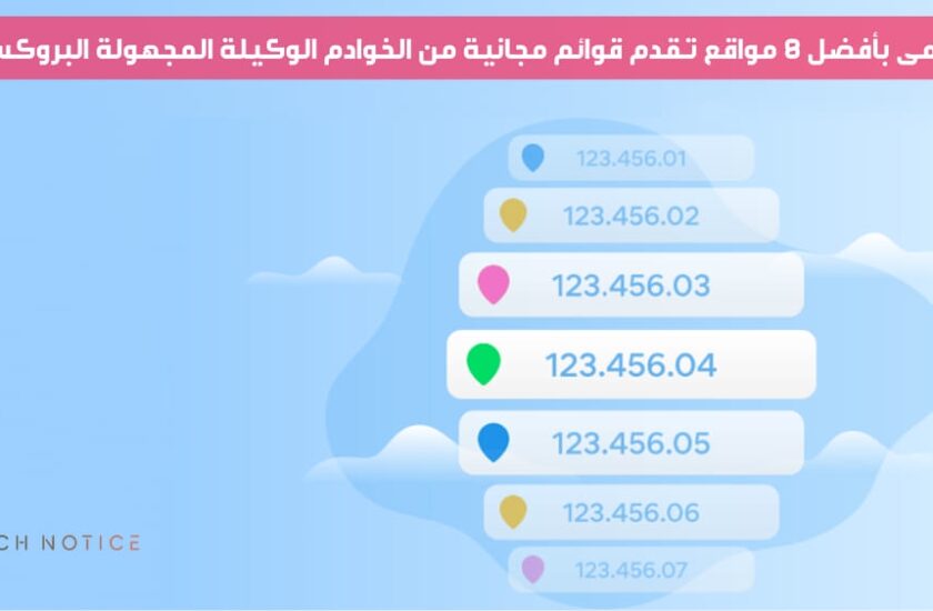 قائمة أفضل 8 مواقع تقدم قوائم مجانية من الخوادم الوكيلة المجهولة البروكسي